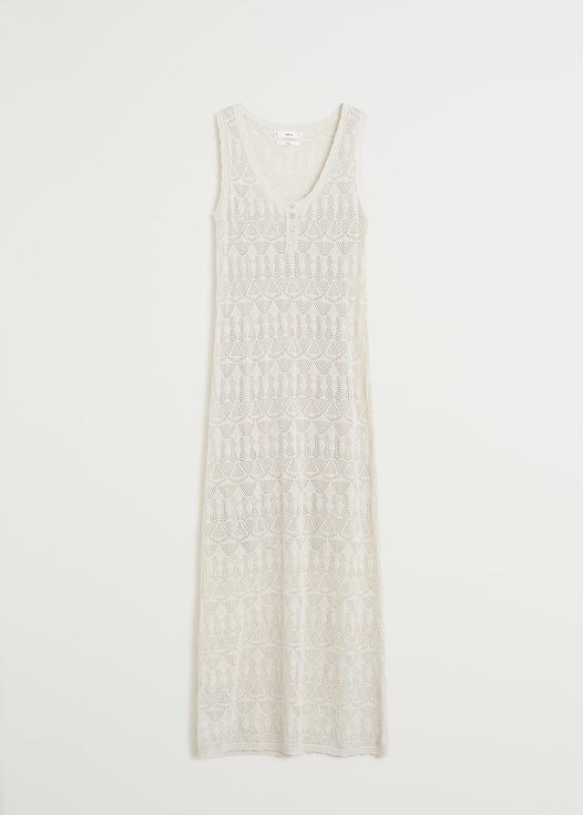 Openwork detail linen dress - Laurel Morgan