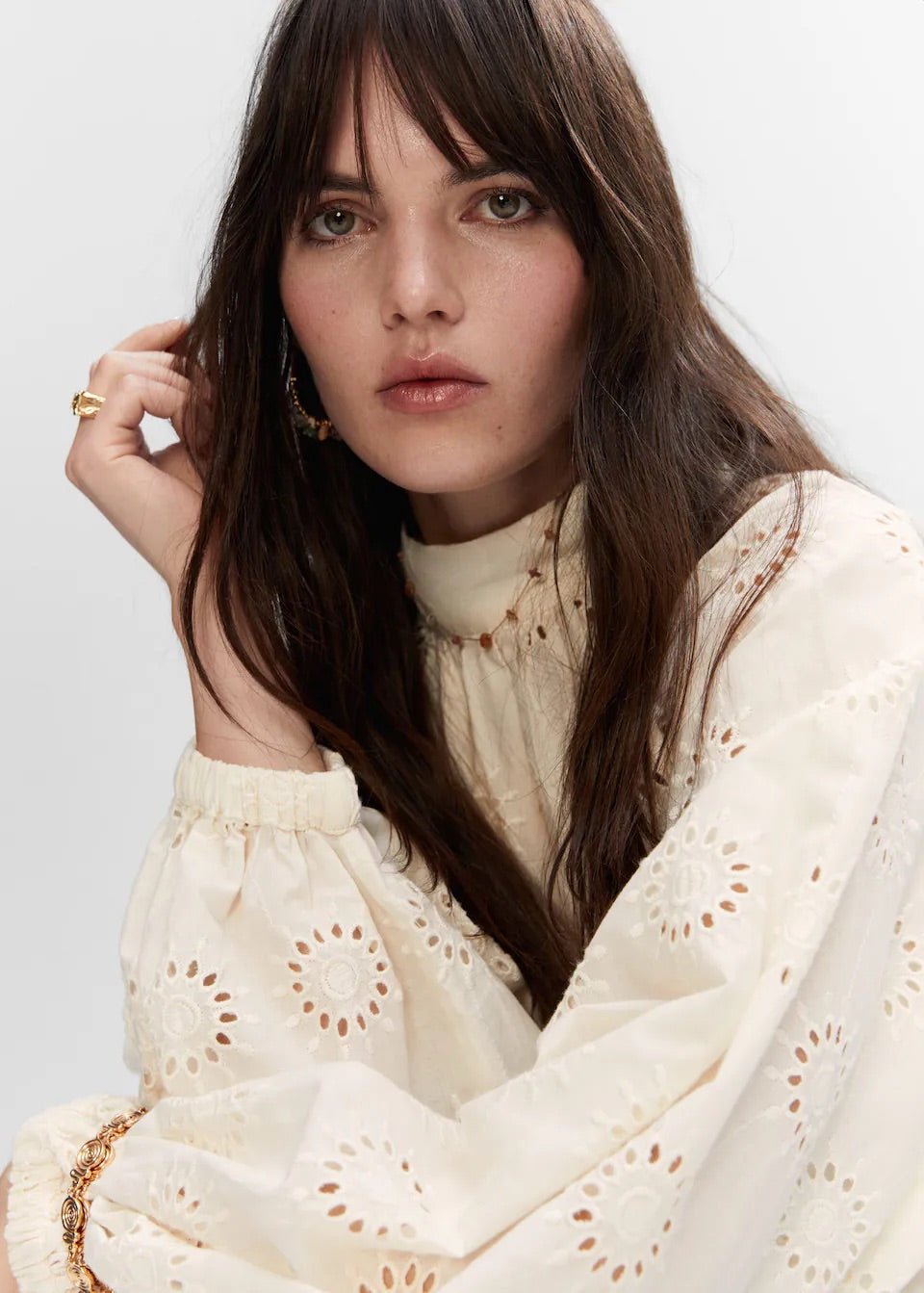 Openwork embroidered blouse - Laurel Morgan