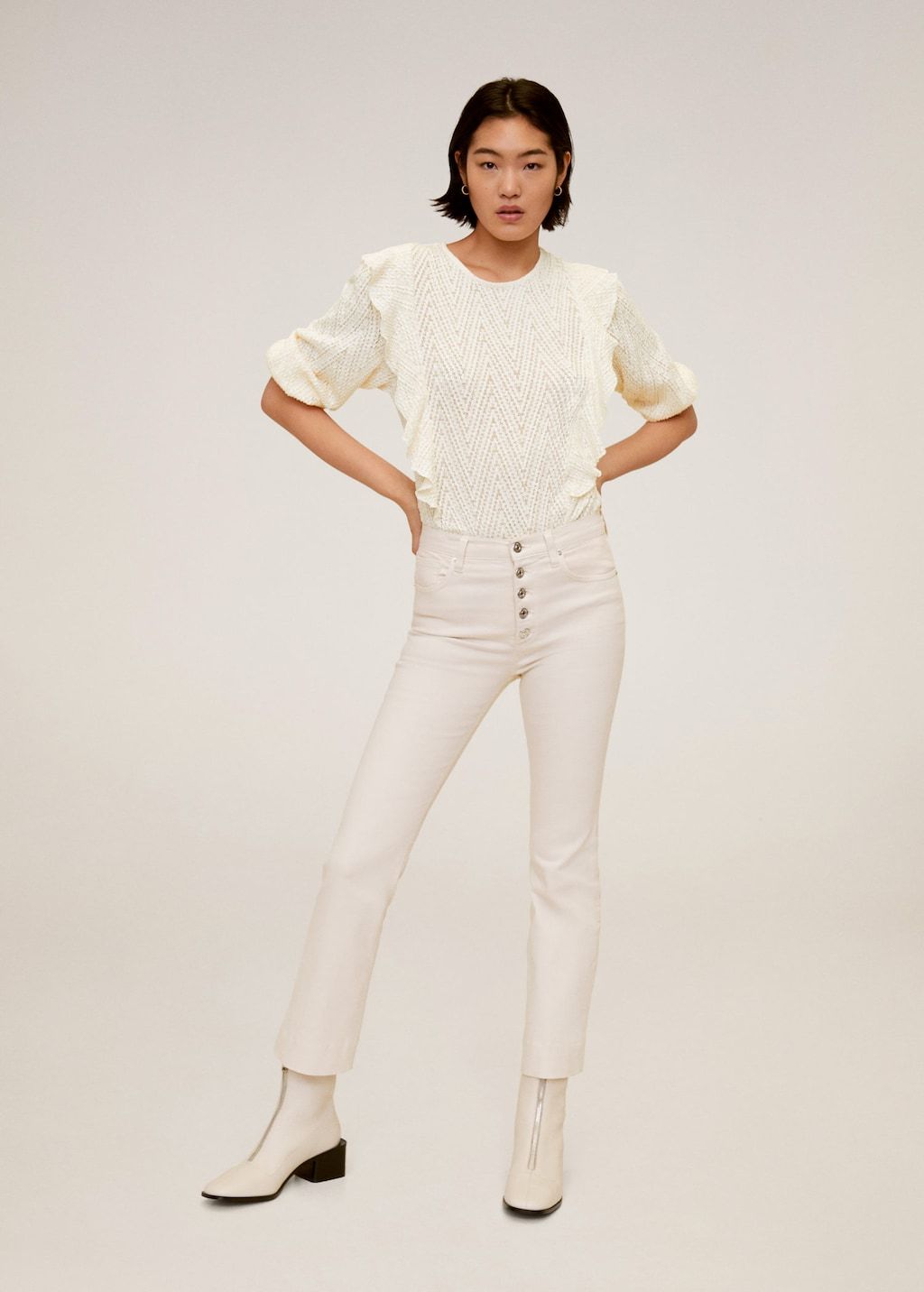 Openwork frills t-shirt - Laurel Morgan