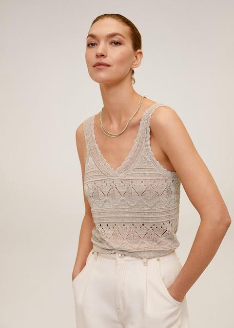 Openwork knit top - Laurel Morgan