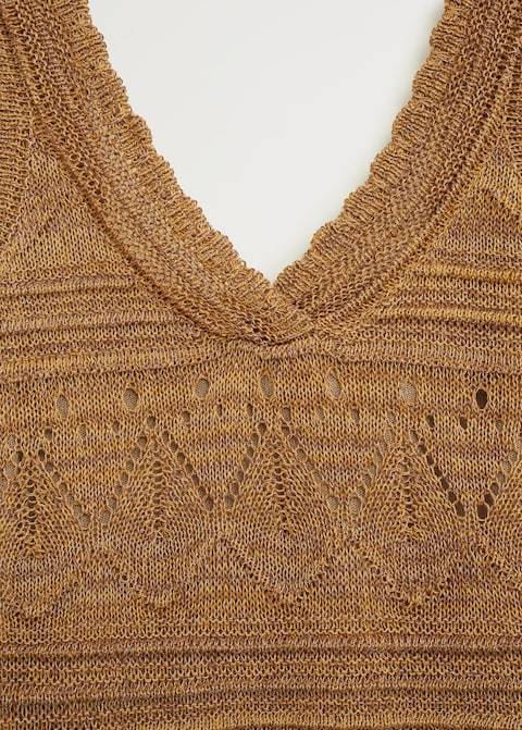 Openwork knit top