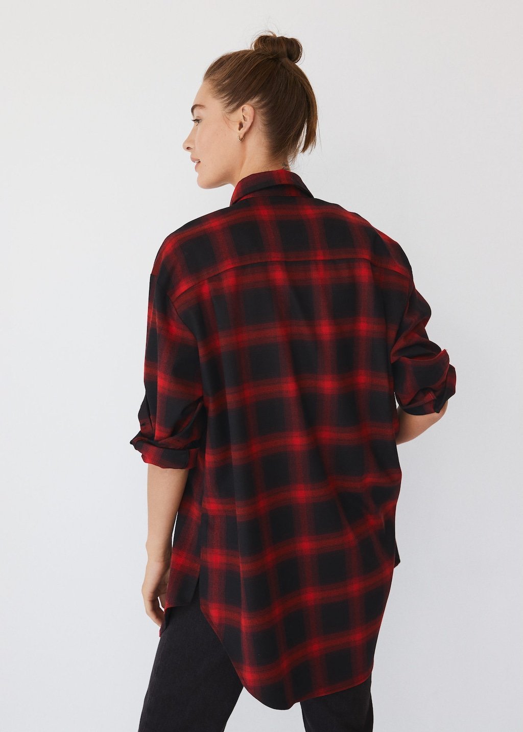 Oversize check shirt