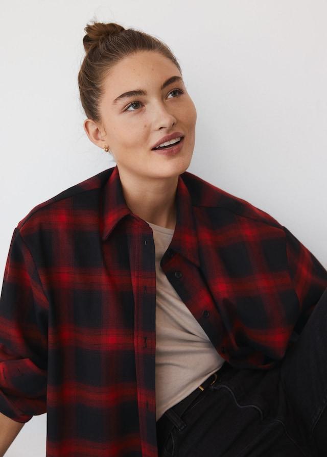 Oversize check shirt