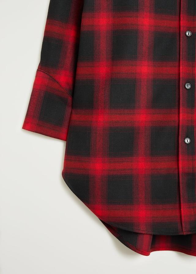 Oversize check shirt