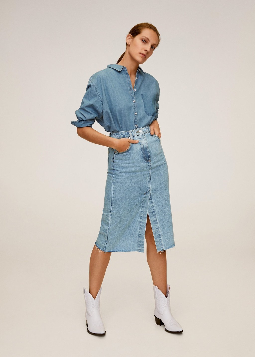 Oversize denim shirt - Laurel Morgan