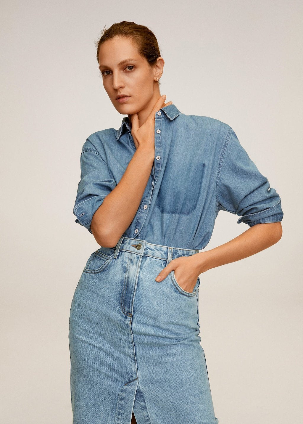 Oversize denim shirt - Laurel Morgan