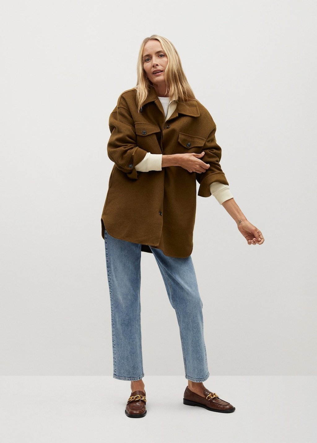 Oversize wool-blend overshirt - Laurel Morgan