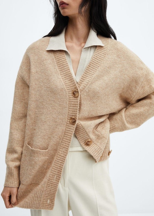 Oversized cardigan with buttons - Laurel Morgan