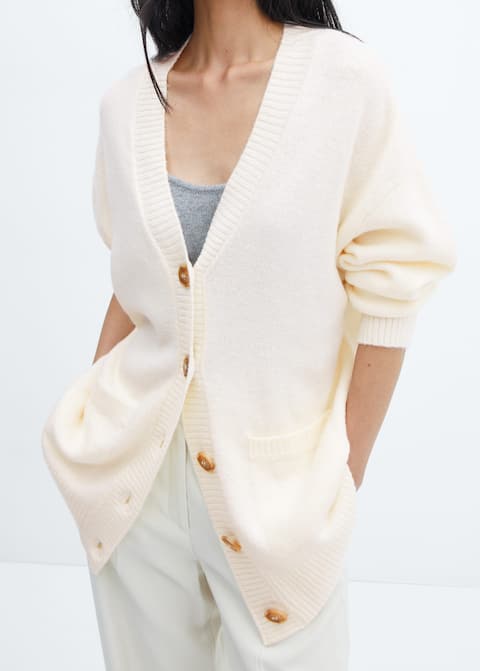 Oversized cardigan with buttons - Laurel Morgan