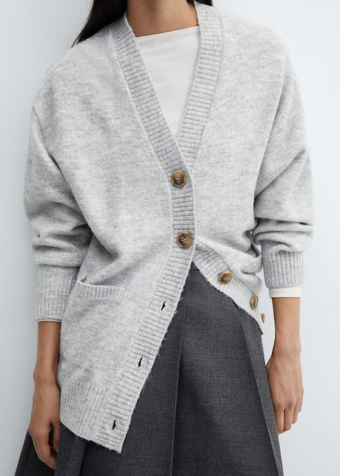 Oversized cardigan with buttons - Laurel Morgan