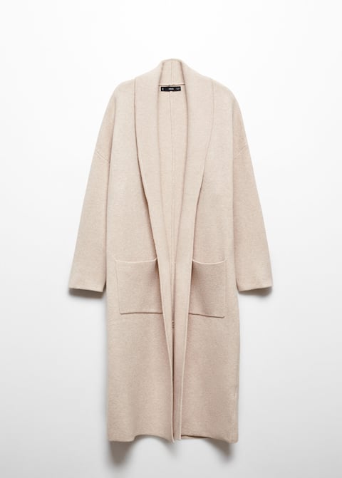 Oversized knitted coat with pockets - Laurel Morgan