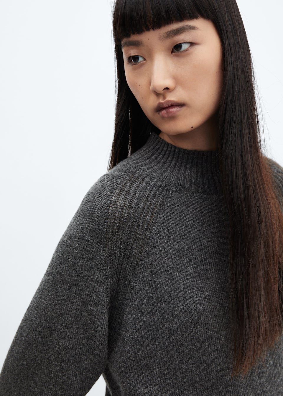 Oversized perkins-neck sweater