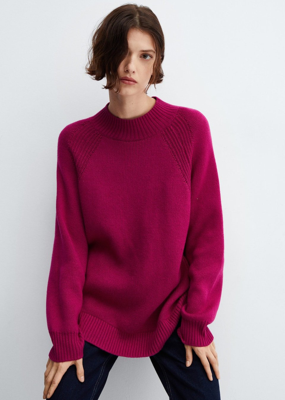 Oversized perkins-neck sweater - Laurel Morgan