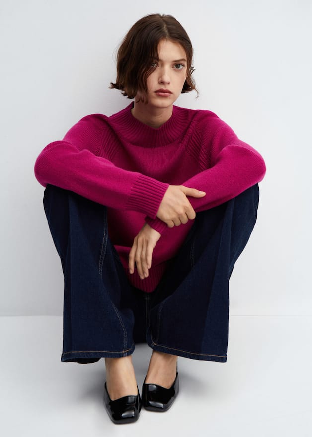 Oversized perkins-neck sweater - Laurel Morgan