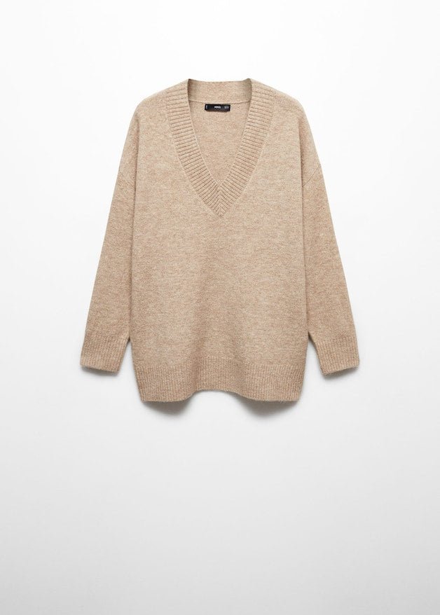 Oversized V-neck sweater - Laurel Morgan