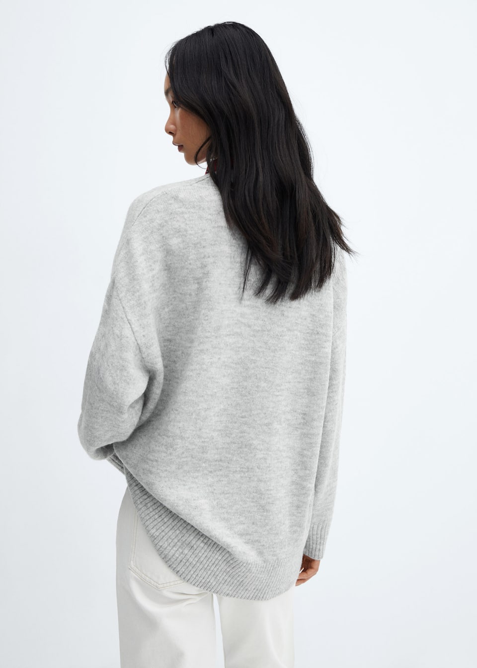 Oversized V-neck sweater