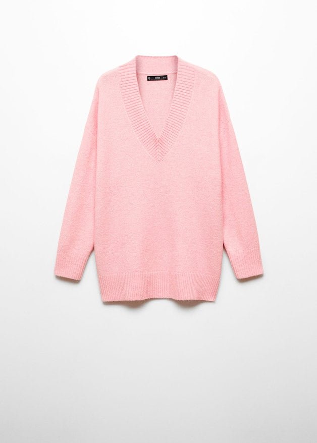 Oversized V-neck sweater - Laurel Morgan