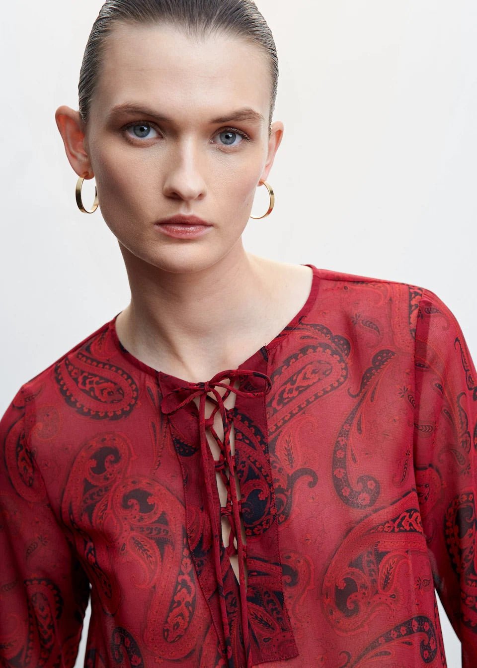 Paisley blouse with bow - Laurel Morgan