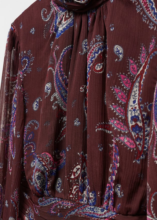 Paisley blouse with puffed sleeves - Laurel Morgan