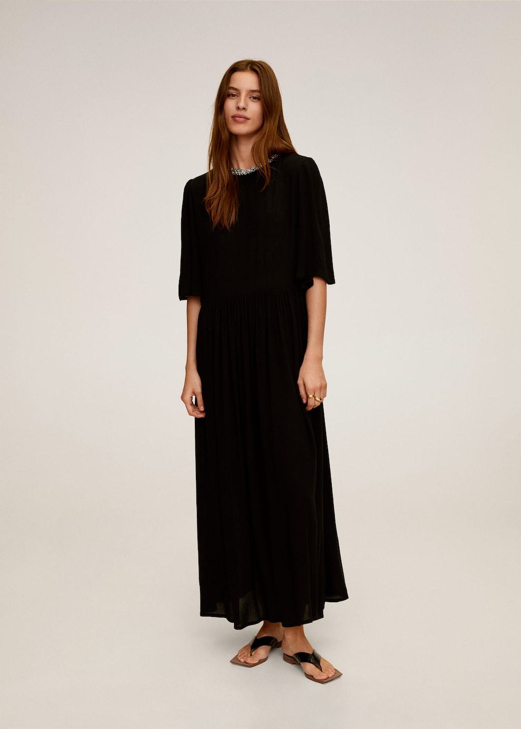 Pearl neck dress - Laurel Morgan