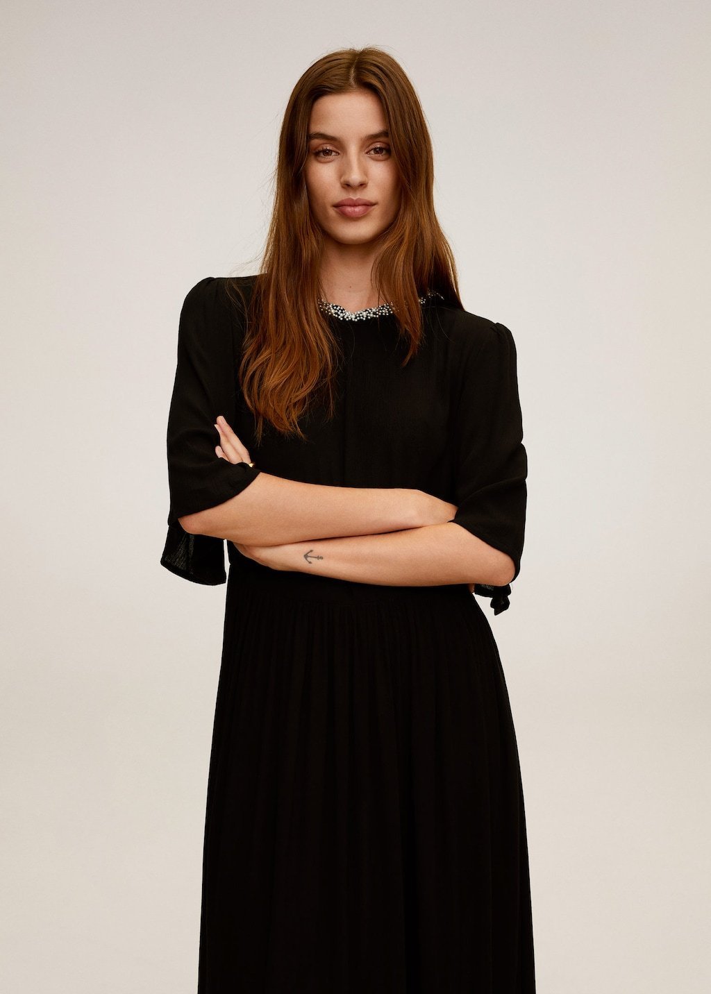 Pearl neck dress - Laurel Morgan