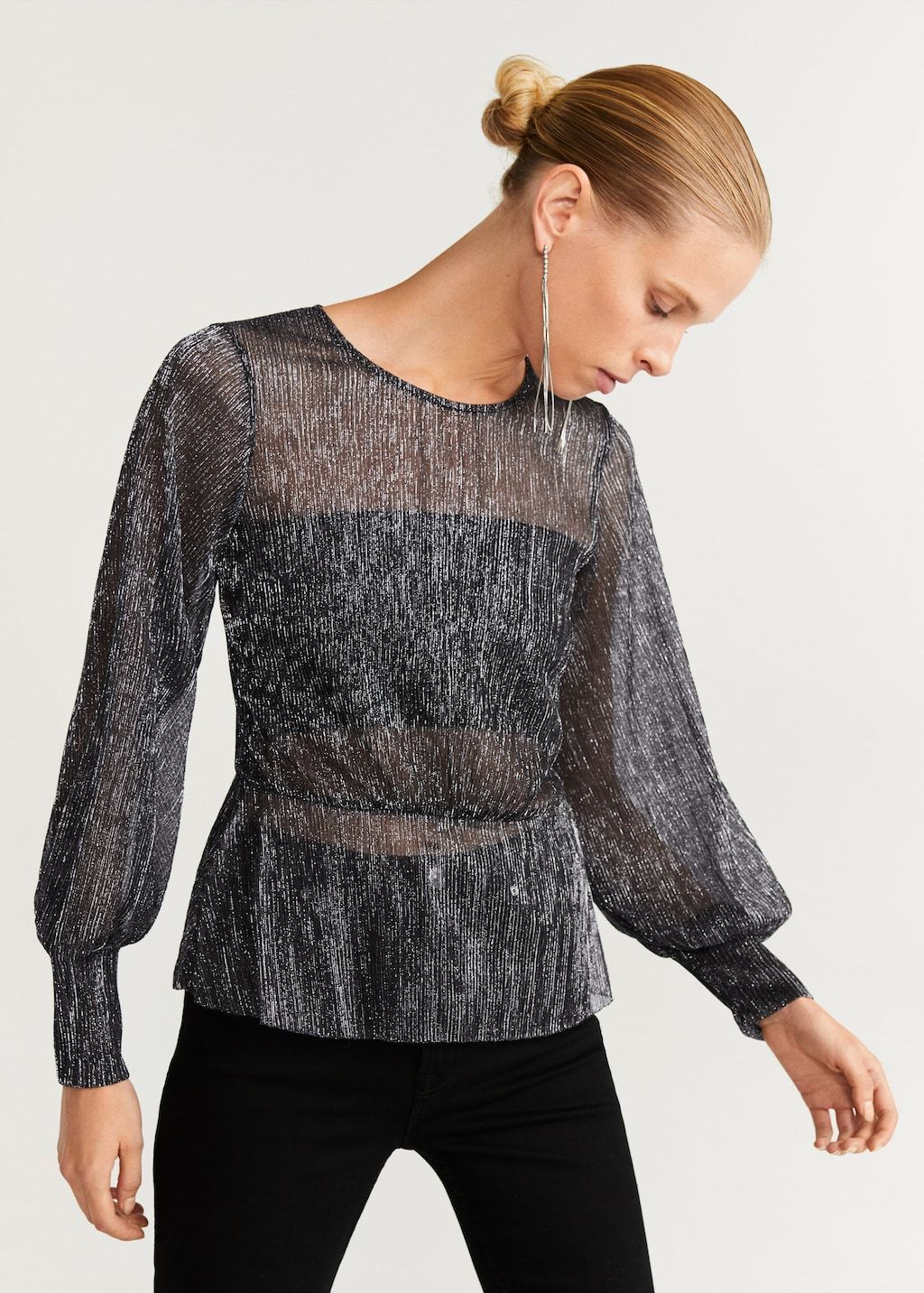 Peplum metallic t-shirt - Laurel Morgan