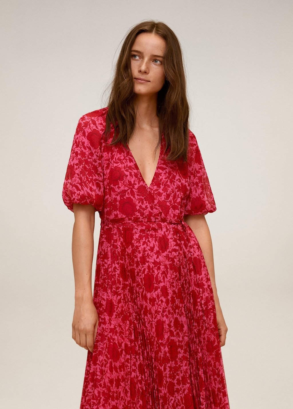 Pleated floral dress - Laurel Morgan