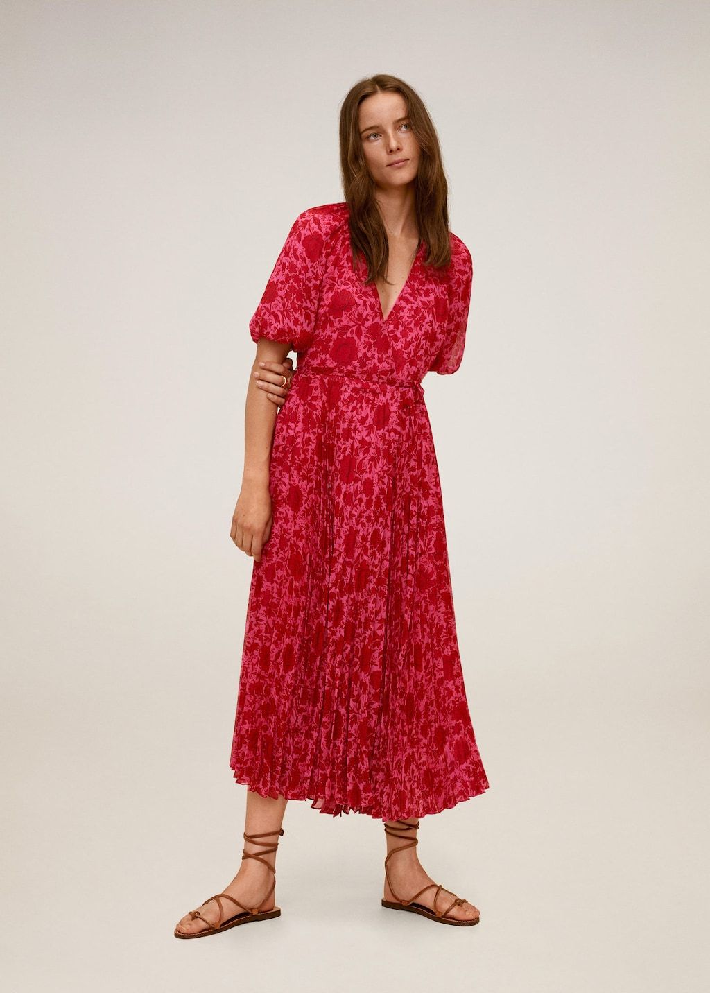 Pleated floral dress - Laurel Morgan