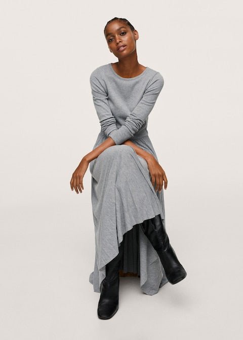 Pleated knitted dress - Laurel Morgan