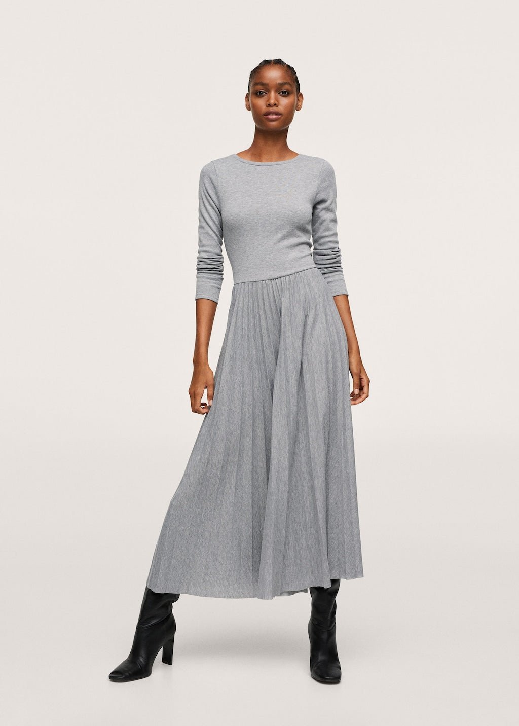 Pleated knitted dress - Laurel Morgan