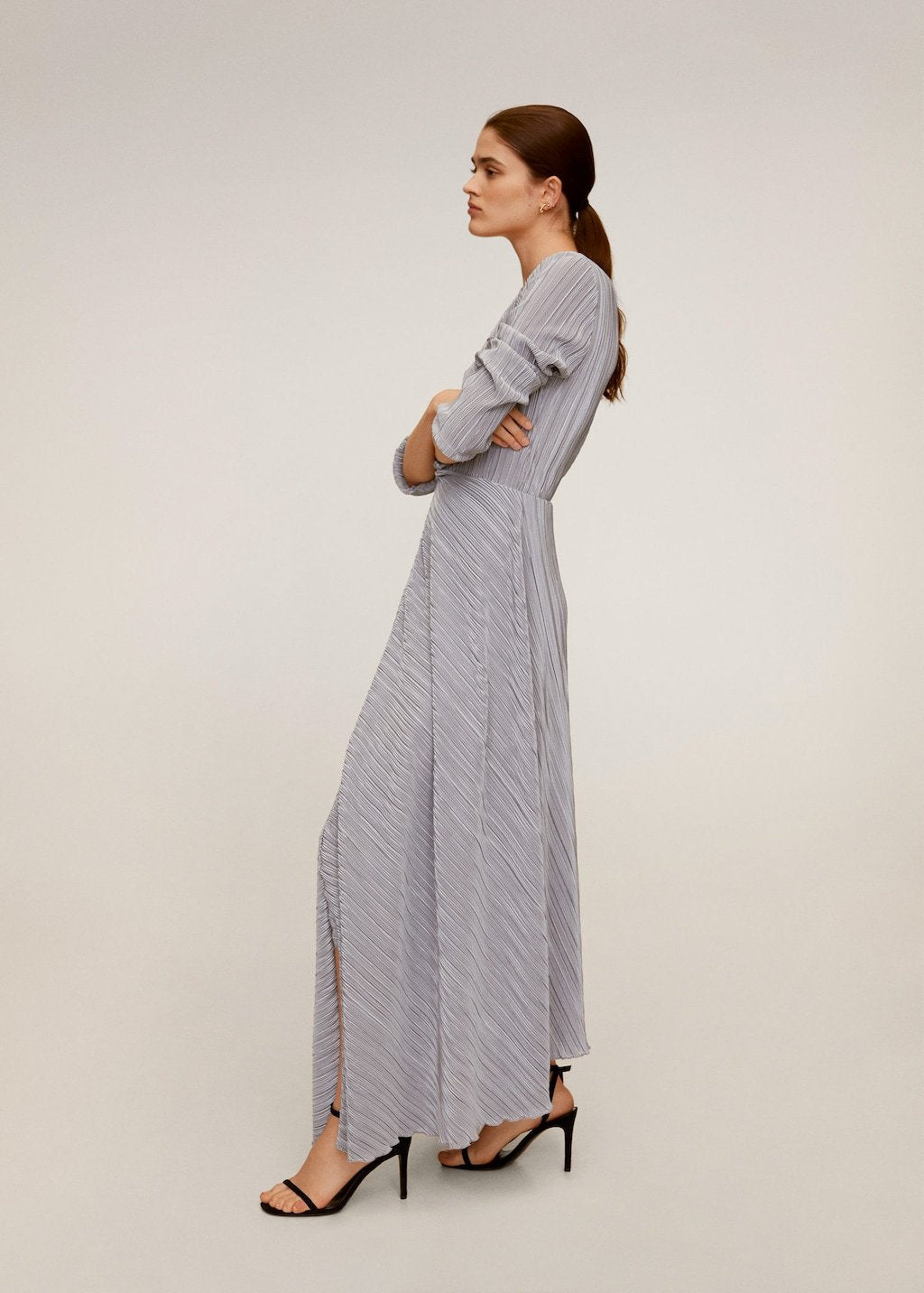 Pleated long dress - Laurel Morgan