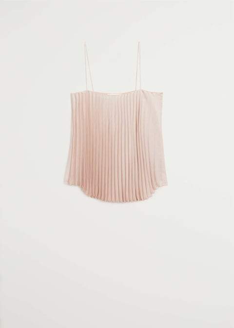 Pleated satin top - Laurel Morgan