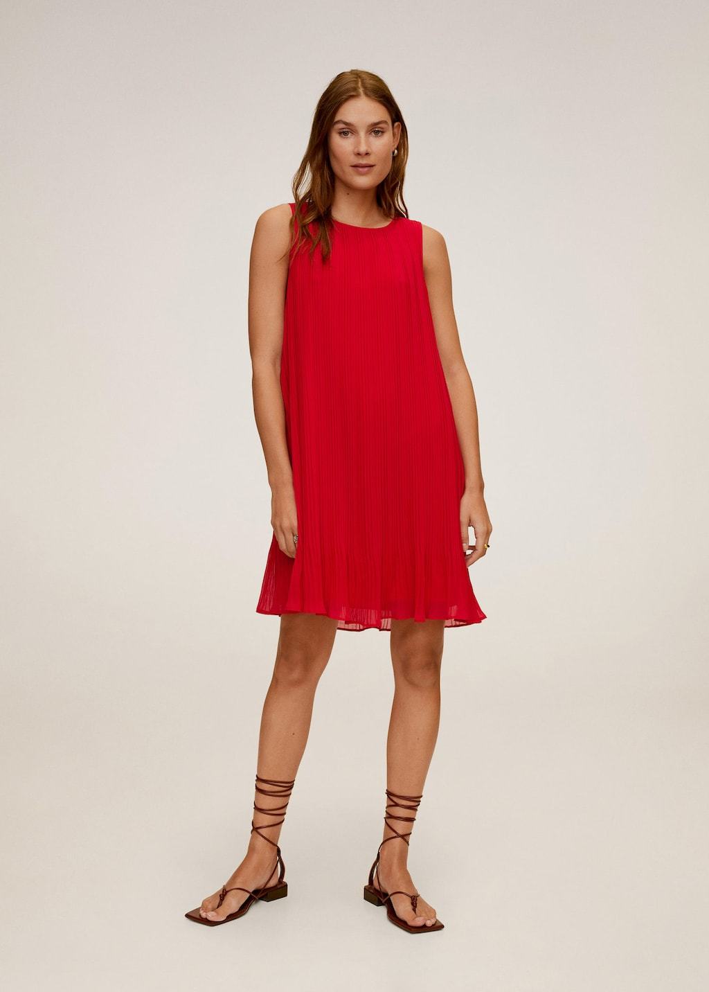 Pleated short dress - Laurel Morgan