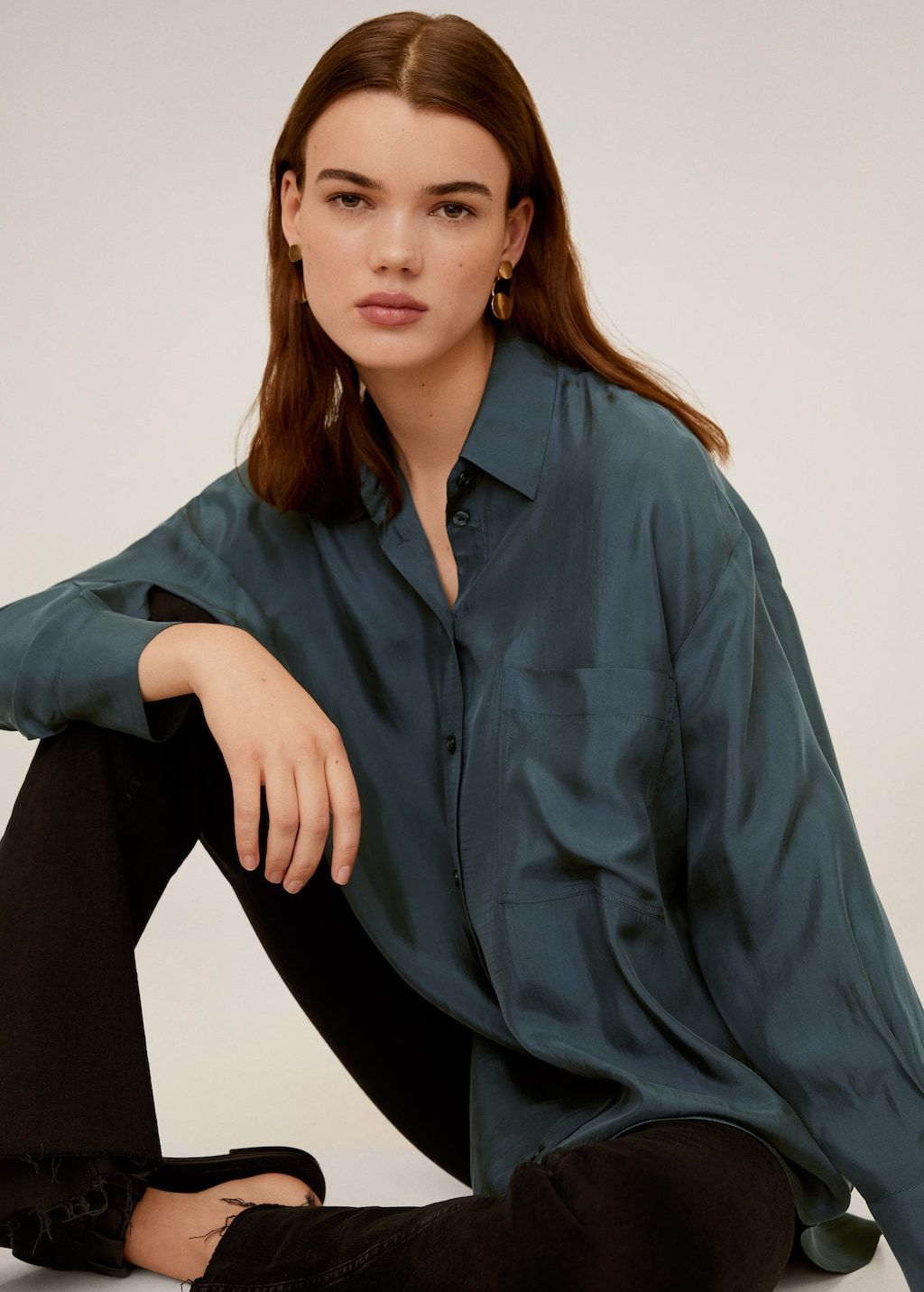 Pocket cupro shirt - Laurel Morgan