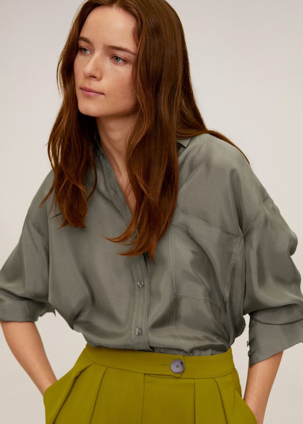 Pocket cupro shirt - Laurel Morgan