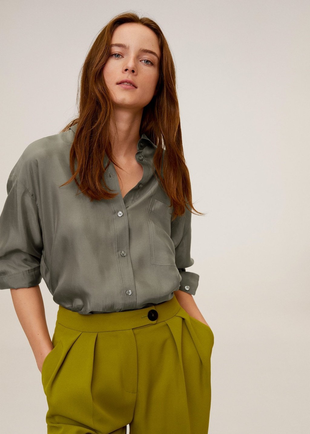 Pocket cupro shirt - Laurel Morgan