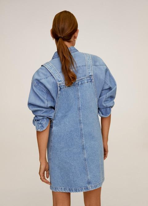 Pocket denim pinafore dress - Laurel Morgan