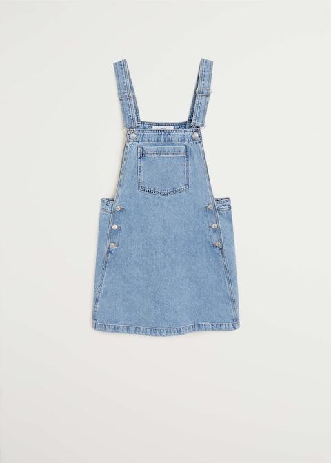 Pocket denim pinafore dress - Laurel Morgan