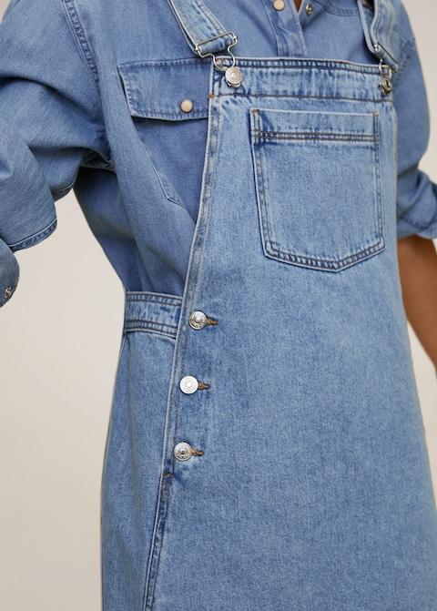 Pocket denim pinafore dress - Laurel Morgan