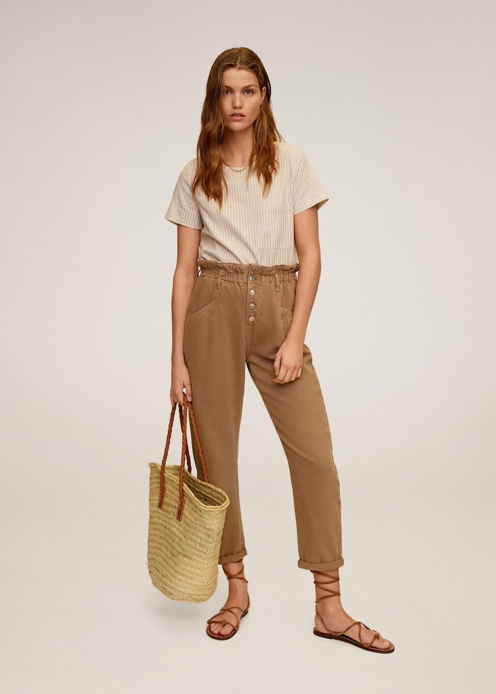 Pocket linen-blend blouse - Laurel Morgan