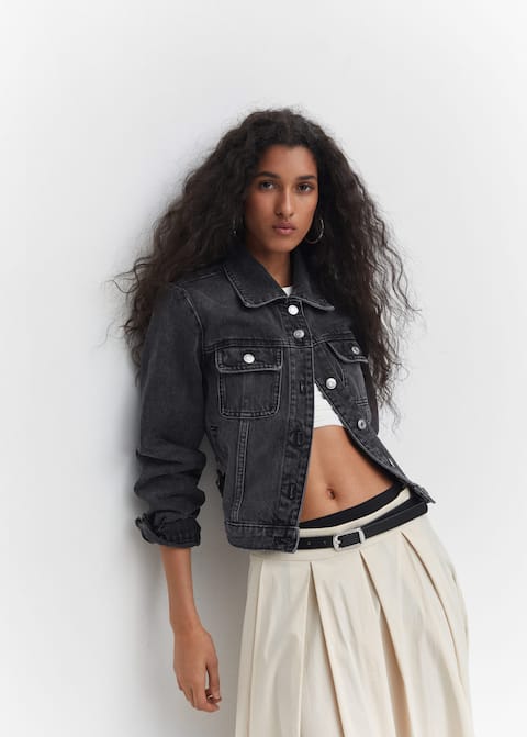 Pocketed denim jacket - Laurel Morgan