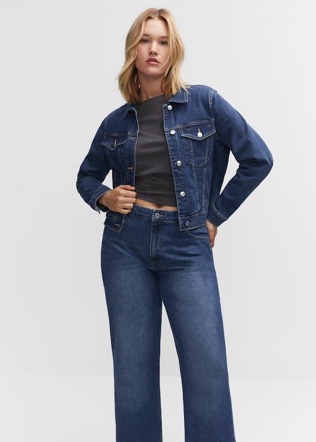 Pocketed denim jacket - Laurel Morgan