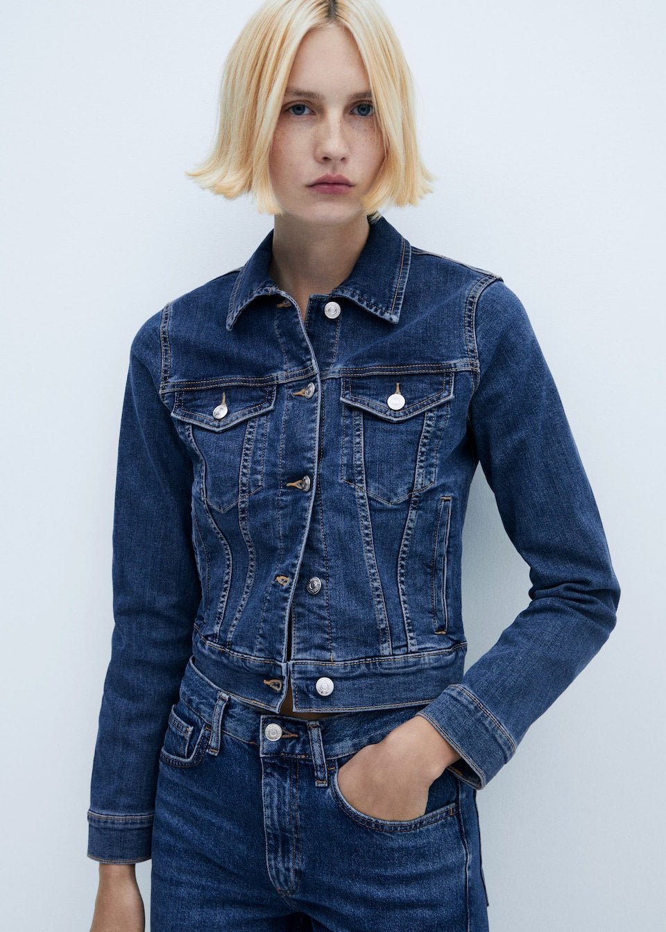 Pocketed denim jacket - Laurel Morgan