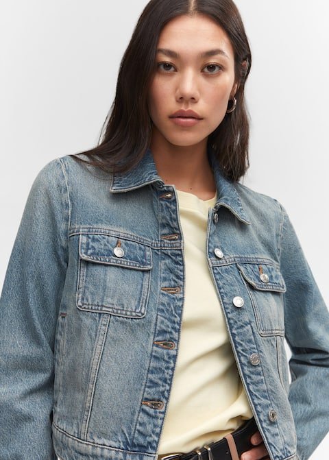 Pocketed denim jacket - Laurel Morgan