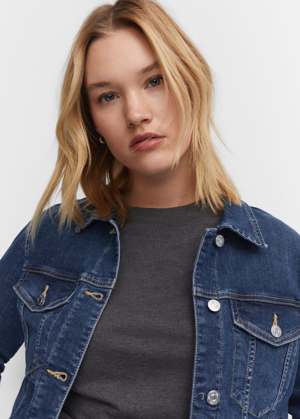 Pocketed denim jacket - Laurel Morgan