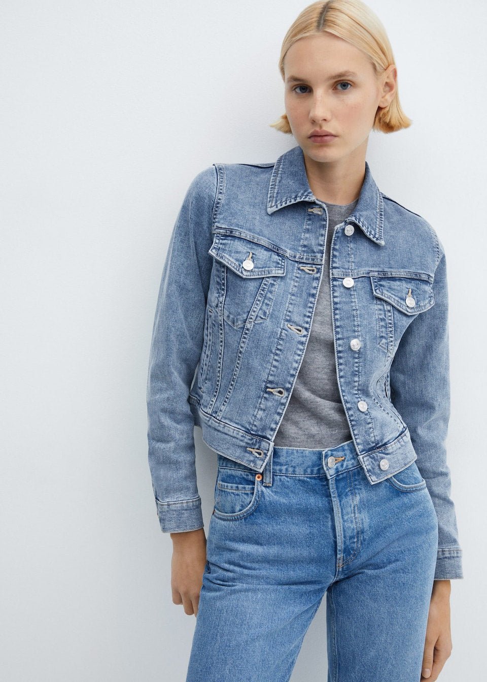 Pocketed denim jacket - Laurel Morgan