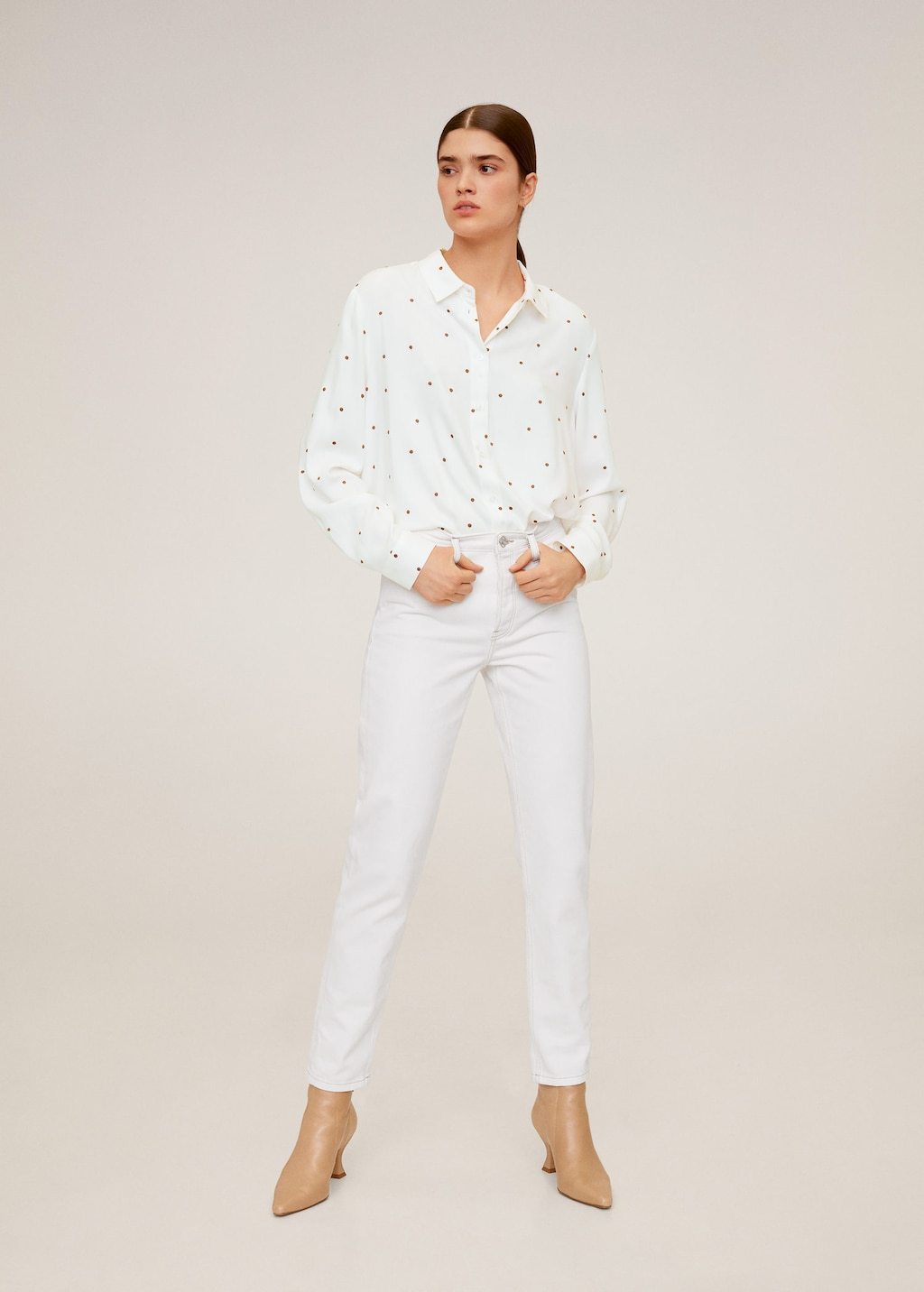 Polka-dot flowy shirt - Laurel Morgan