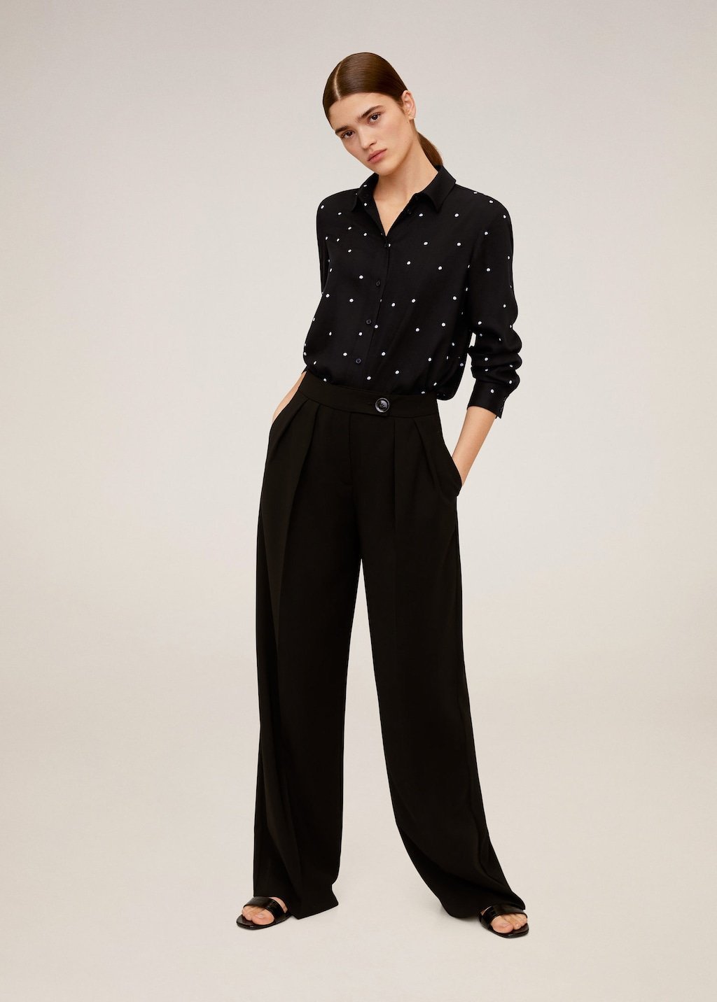 Polka-dot flowy shirt - Laurel Morgan