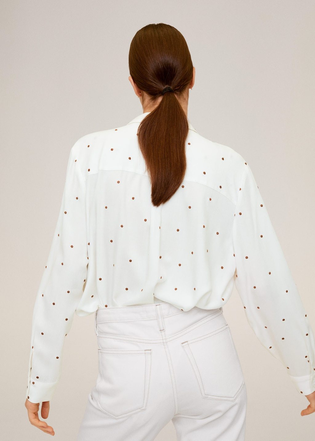 Polka-dot flowy shirt - Laurel Morgan