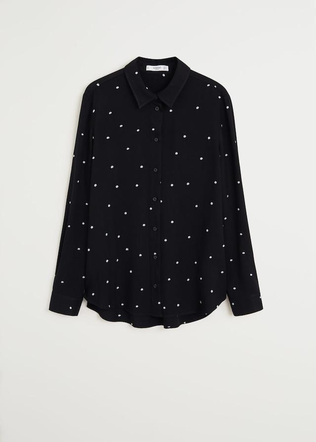 Polka-dot flowy shirt - Laurel Morgan